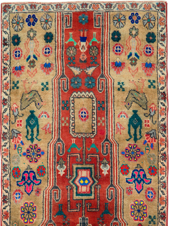 Vintage Persian Tabriz Runner, No.25348 - Gsblank