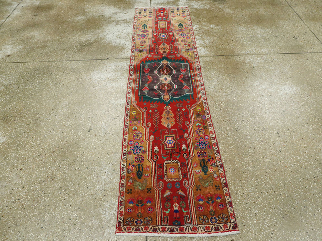 Vintage Persian Tabriz Runner, No.25348 - Gsblank