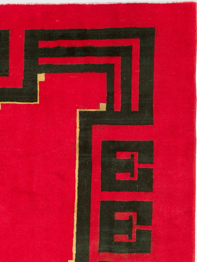 Vintage Persian Mashad Art Deco Rug Inspired By Edward McKnight Kauffer, No.25350 - Gsblank