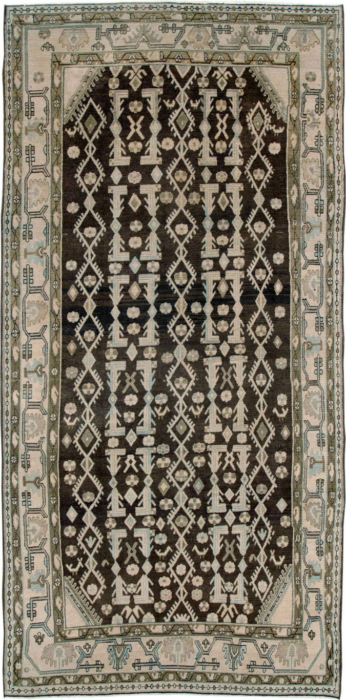 Vintage Persian Malayer Gallery Carpet, No.25352 - Gsblank