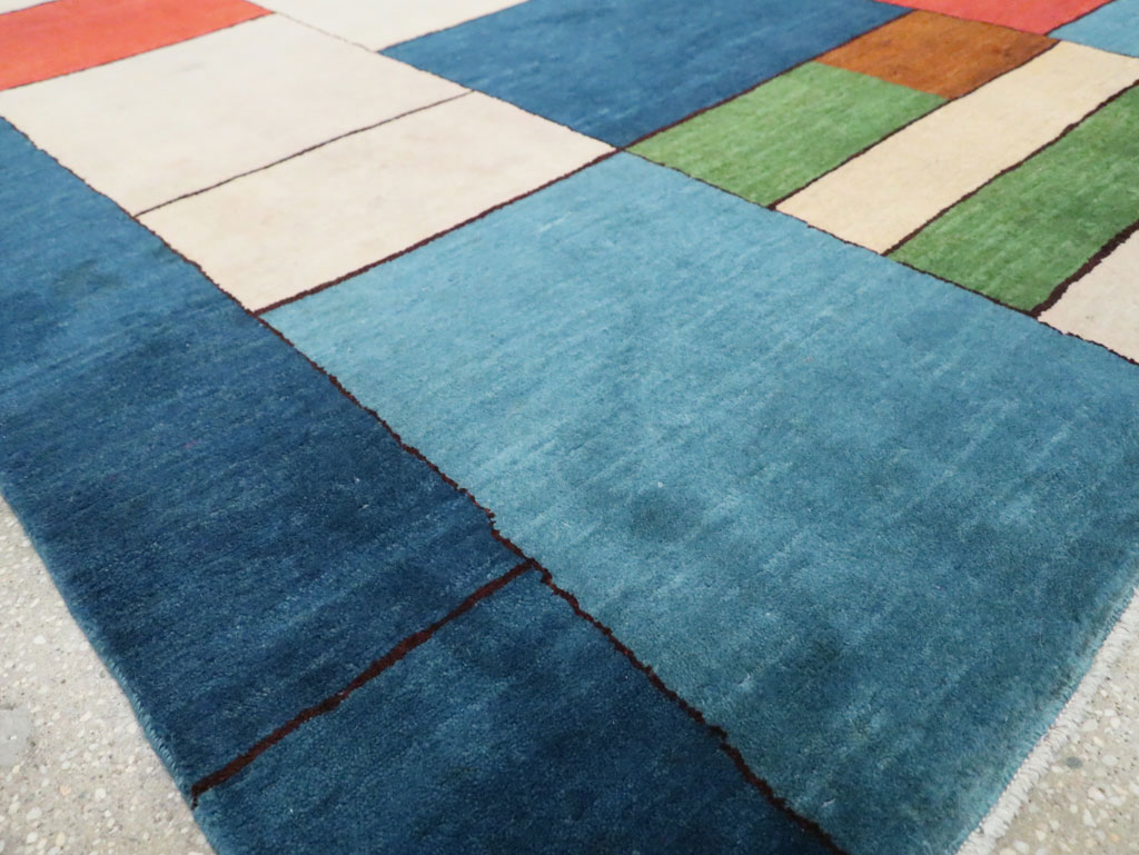 Vintage Persian Mahal Art Deco Carpet Inspired By Edward McKnight Kauffer, No.25353 - Gsblank