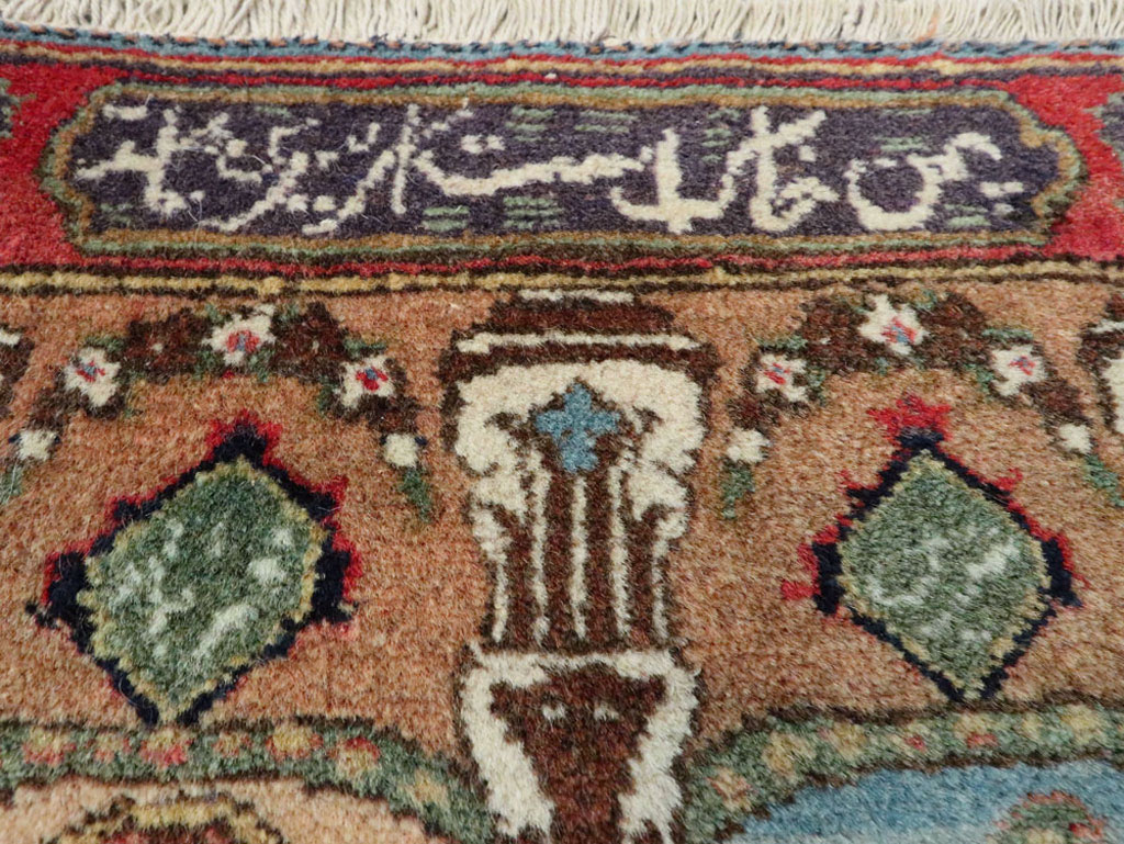 Vintage Persian Tabriz Pictorial Rug, No.25358 - Gsblank