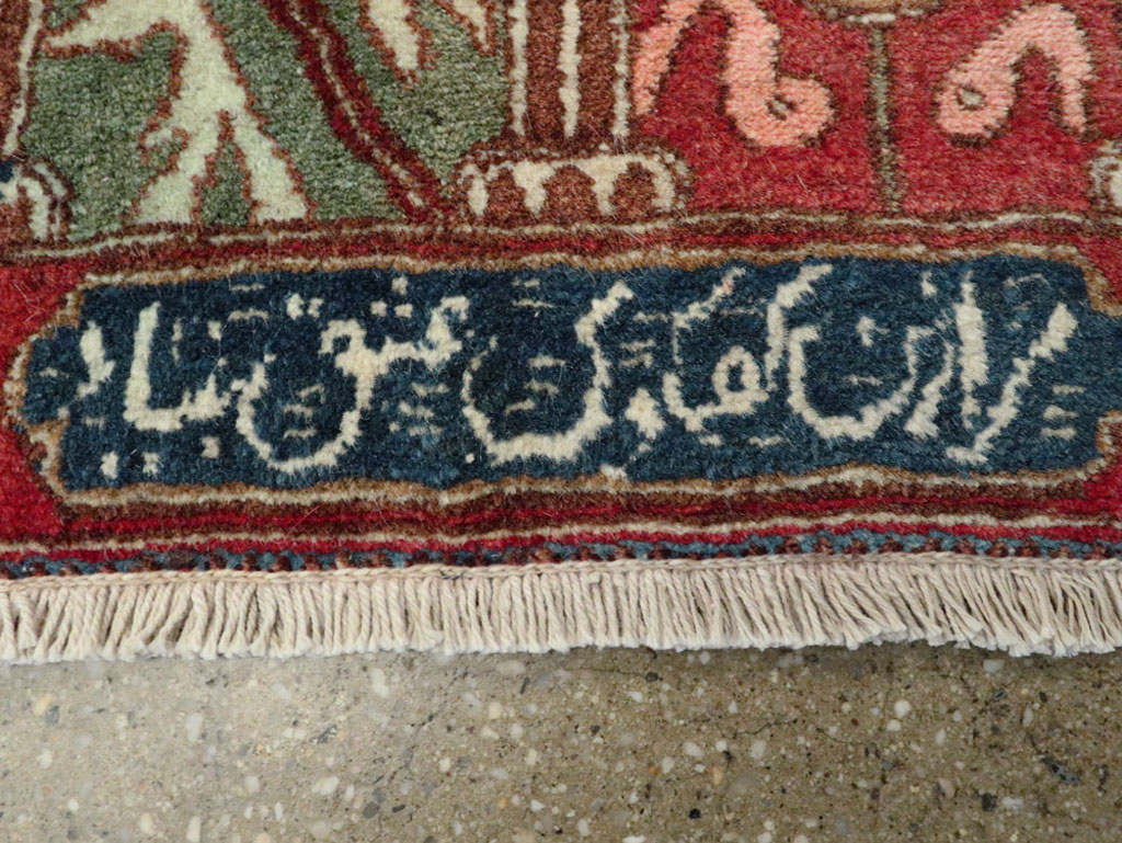 Vintage Persian Tabriz Pictorial Rug, No.25359 - Gsblank