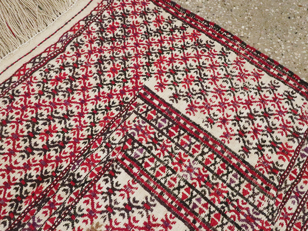 Antique Central Asian Turkoman Flatweave Kilim, No.25369 - Gsblank