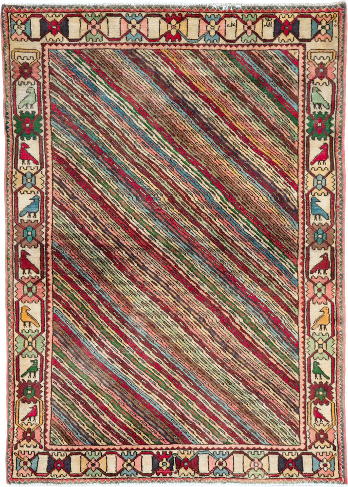 Vintage Persian Shiraz Rug, No.25379 - Gsblank