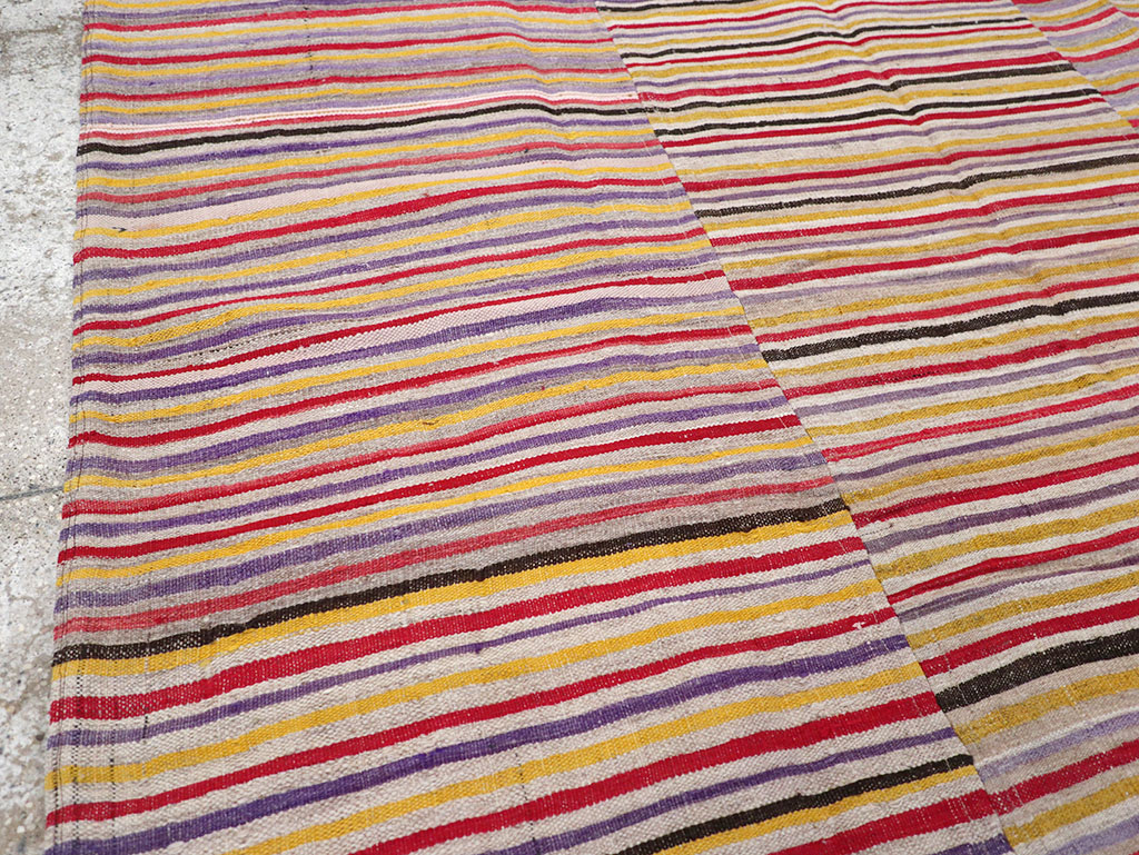 Vintage Persian Flatweave Kilim Square Accent Rug (Pair: 1 of 2), No.25381 - Gsblank