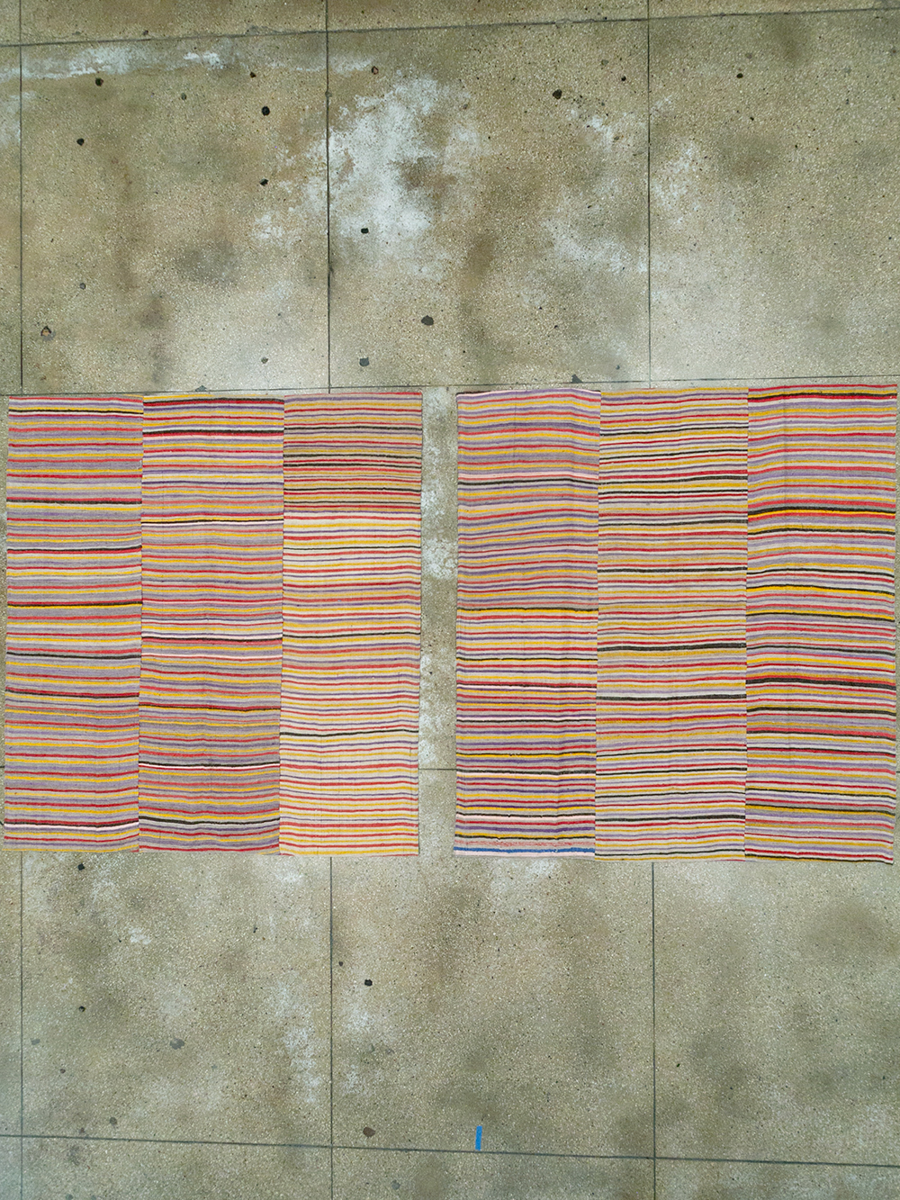 Vintage Persian Flatweave Kilim Square Accent Rug (Pair: 1 of 2), No.25381 - Gsblank