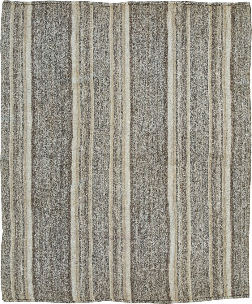 Vintage Persian Flatweave Rug, No.25382 - Gsblank