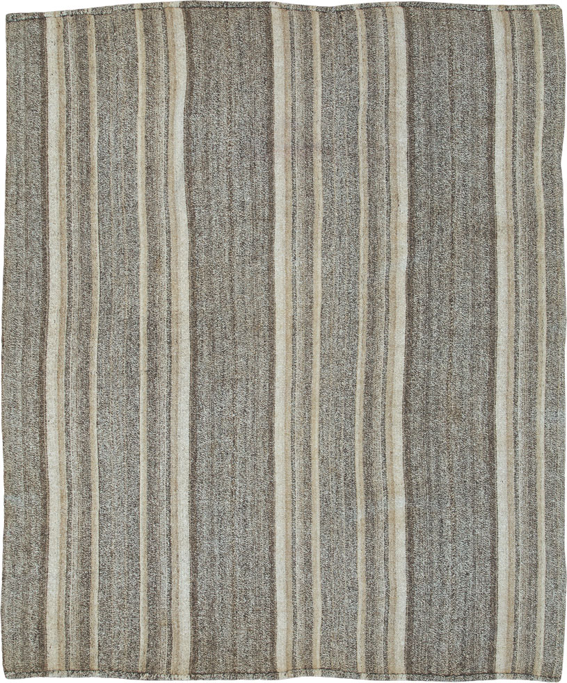 Vintage Persian Flatweave Rug, No.25382 - Gsblank