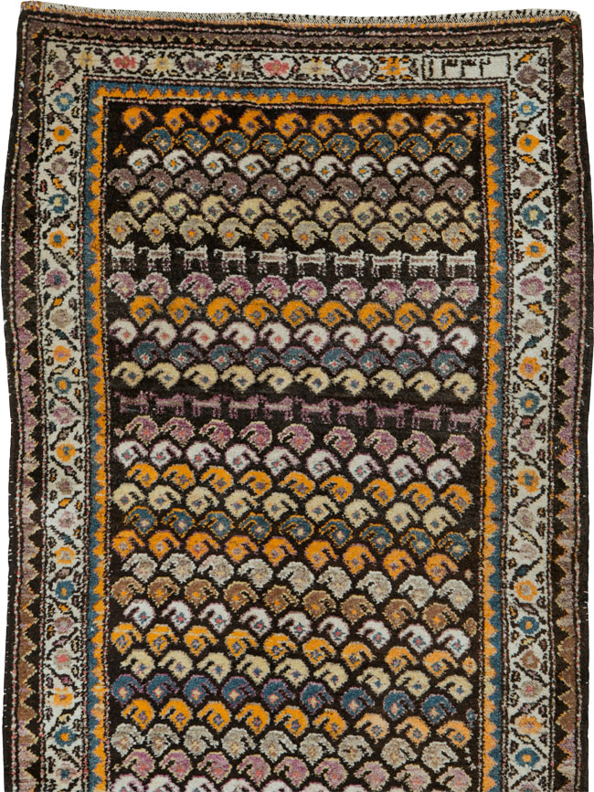 Antique Persian Malayer Pictorial Runner, No.25387 - Gsblank