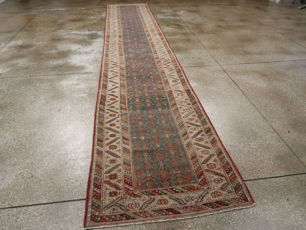 Antique Persian Malayer Long Runner, No.25389 - Gsblank