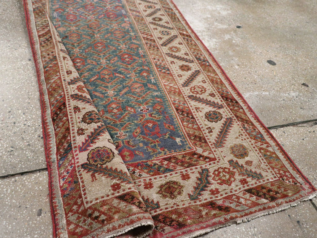 Antique Persian Malayer Long Runner, No.25389 - Gsblank