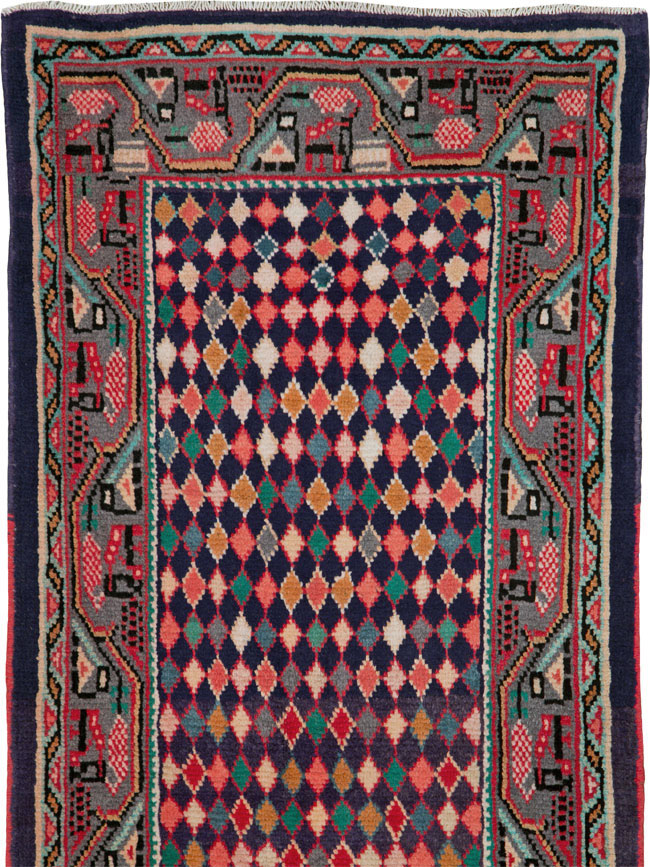 Vintage Persian Mahal Runner, No.25403 - Gsblank
