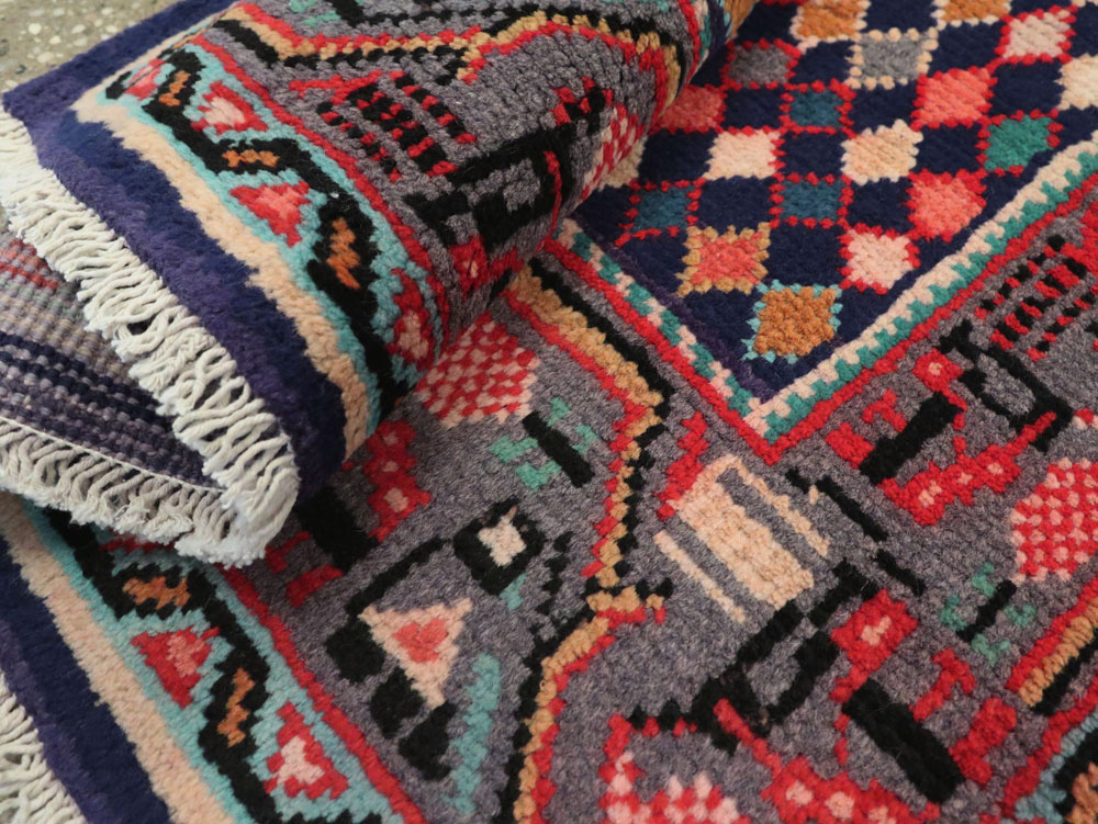 Vintage Persian Mahal Runner, No.25403 - Gsblank