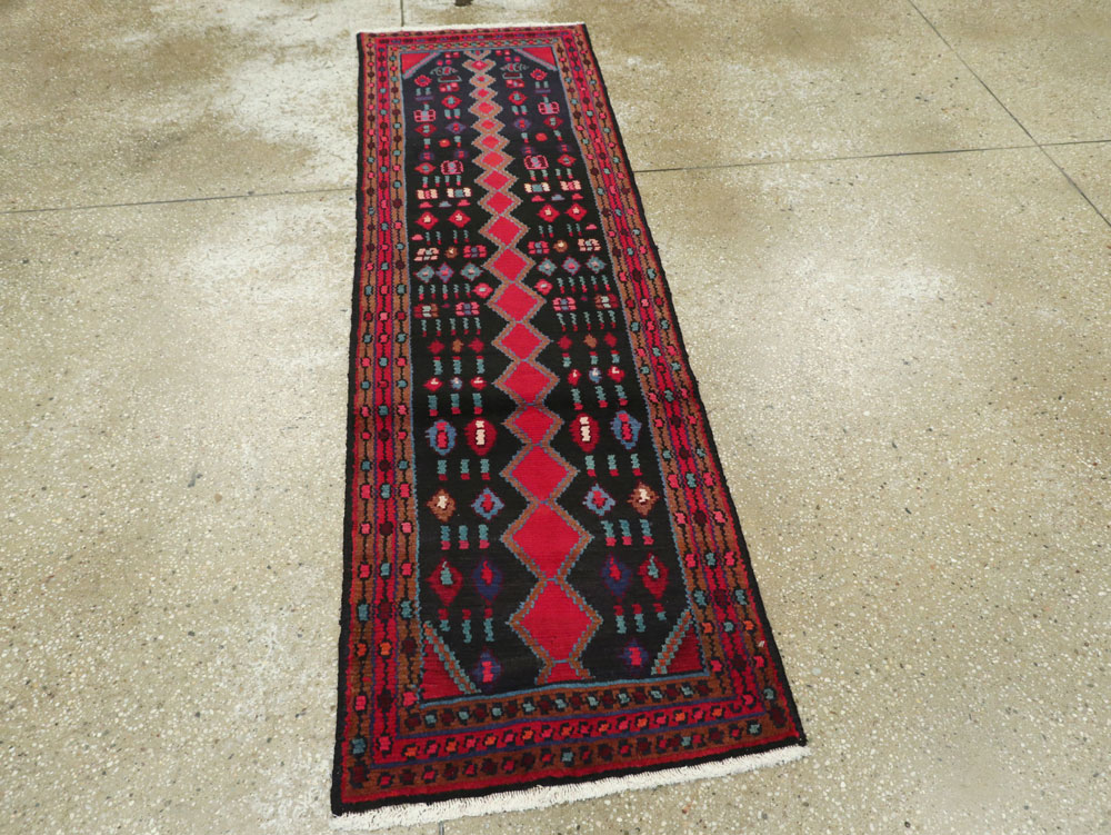 Vintage Persian Hamadan Runner, No.25404 - Gsblank