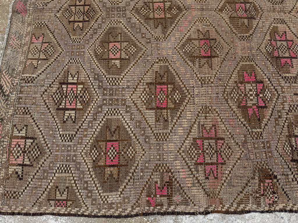 Vintage Turkish Flatweave Kilim Accent Rug, No.25412 - Gsblank