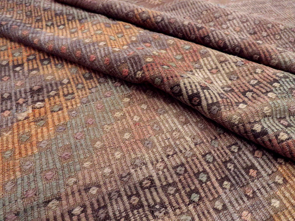 Vintage Turkish Flatweave Kilim Accent Rug, No.25423 - Gsblank