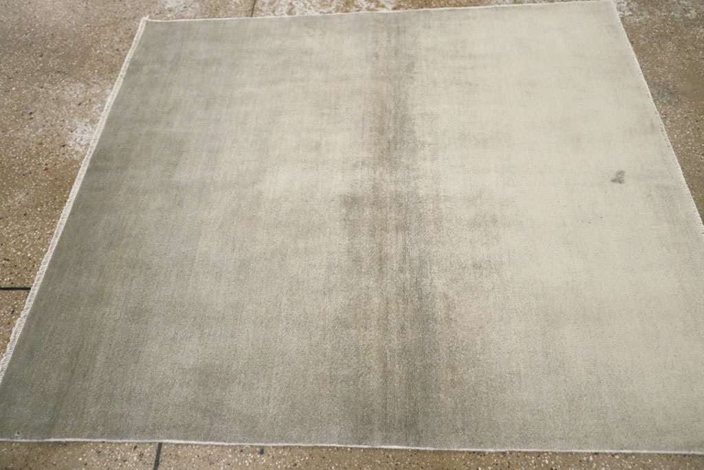 Vintage Persian Mashad Modernist Rug, No.25424 - Gsblank