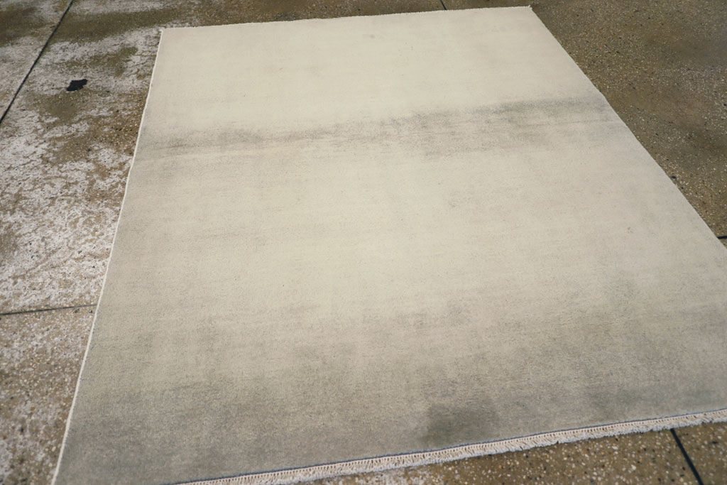 Vintage Persian Mashad Modernist Rug, No.25424 - Gsblank