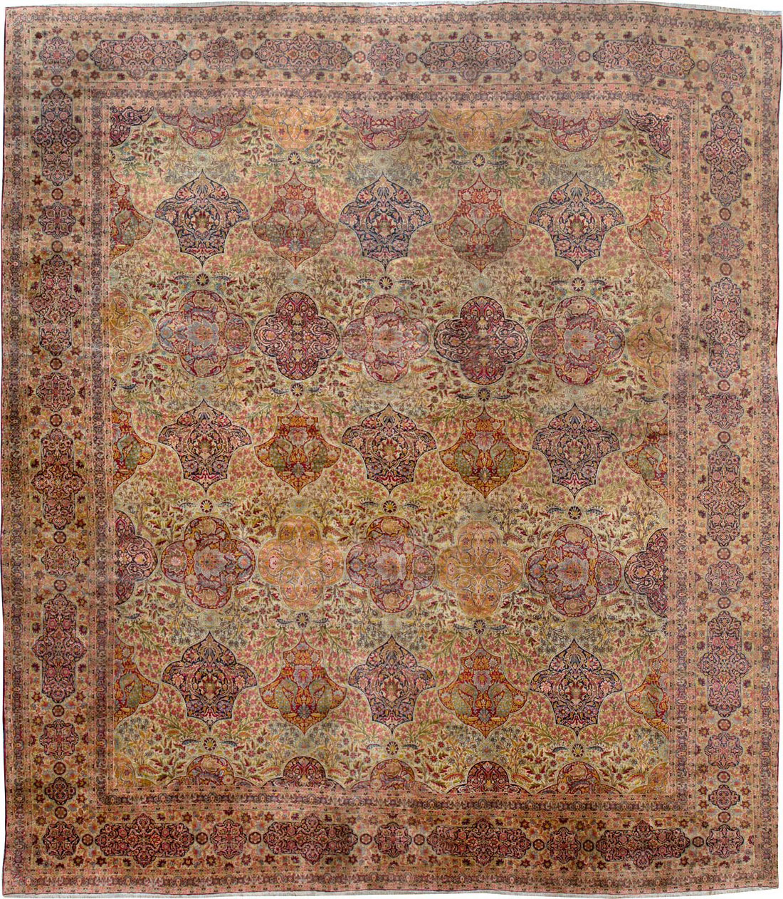 Antique Persian Lavar Kerman Oversize Carpet, No.25440 - Gsblank