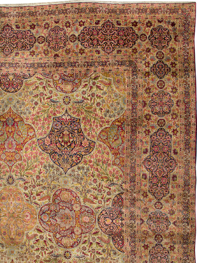 Antique Persian Lavar Kerman Oversize Carpet, No.25440 - Gsblank