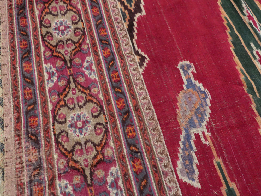 Antique Persian Yazd Silk Textile, No.25443 - Gsblank