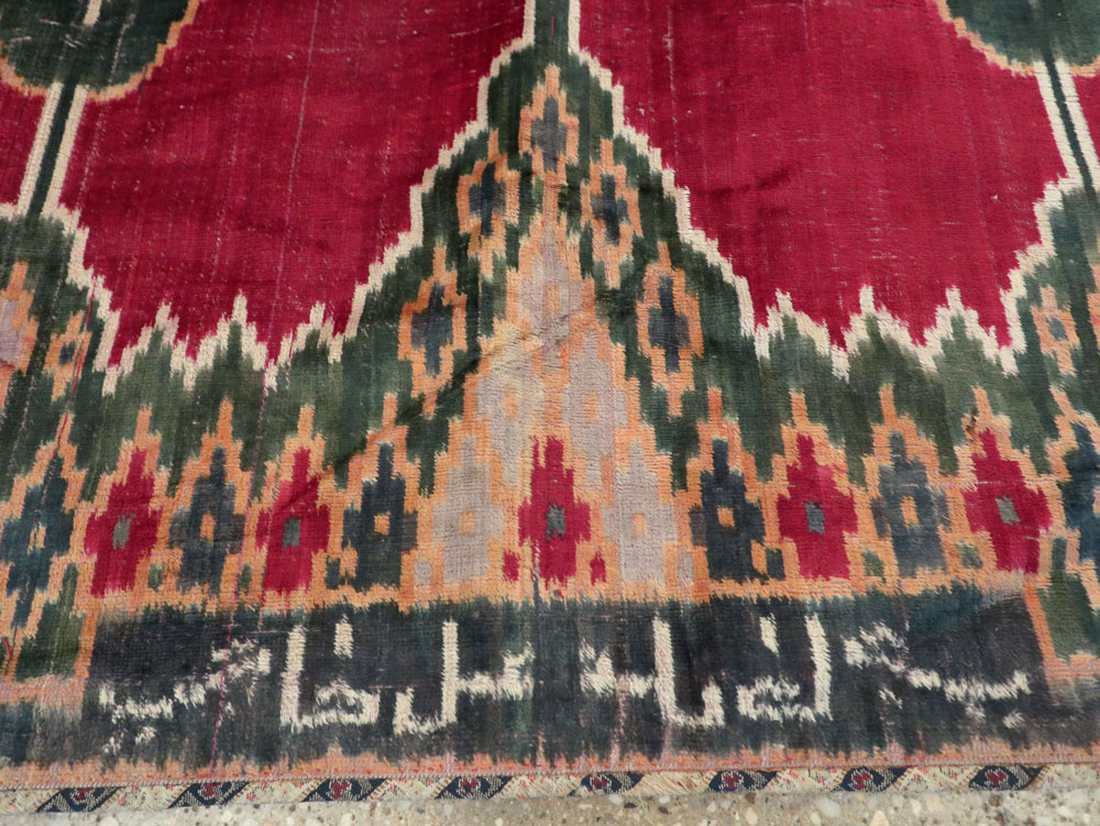Antique Persian Yazd Silk Textile, No.25443 - Gsblank