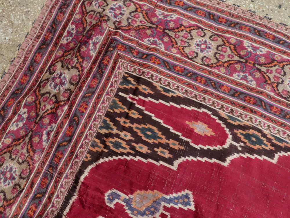 Antique Persian Yazd Silk Textile, No.25443 - Gsblank