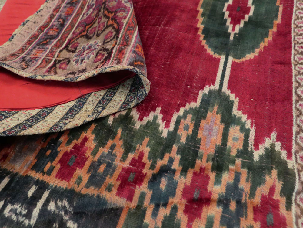 Antique Persian Yazd Silk Textile, No.25443 - Gsblank