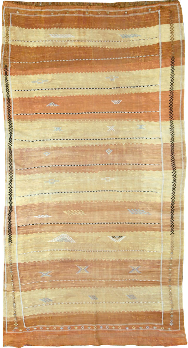 Vintage Moroccan Flatweave Kilim Accent Rug, No.25445 - Gsblank