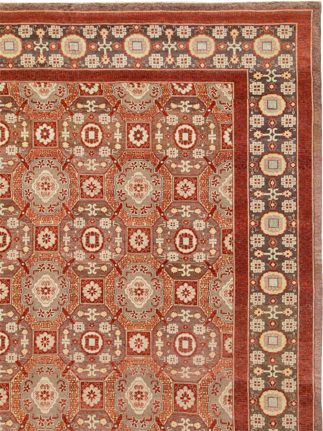 Contemporary Large Egyptian Carpet in the Khotan Style, No.25452 - Gsblank