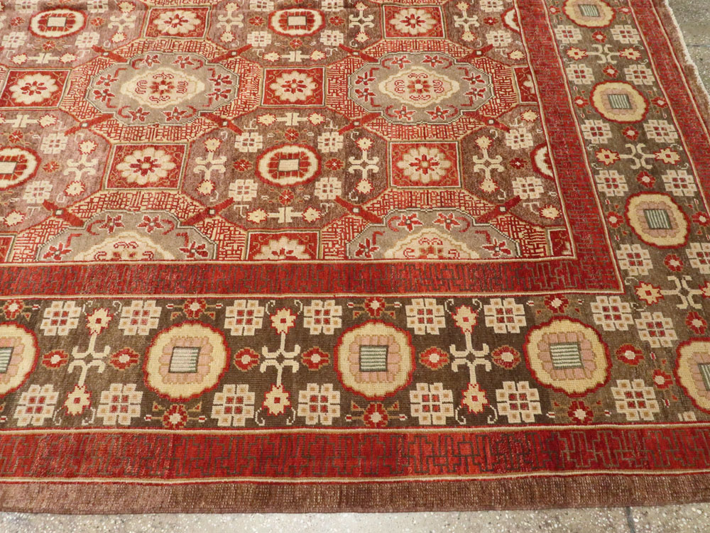 Contemporary Large Egyptian Carpet in the Khotan Style, No.25452 - Gsblank