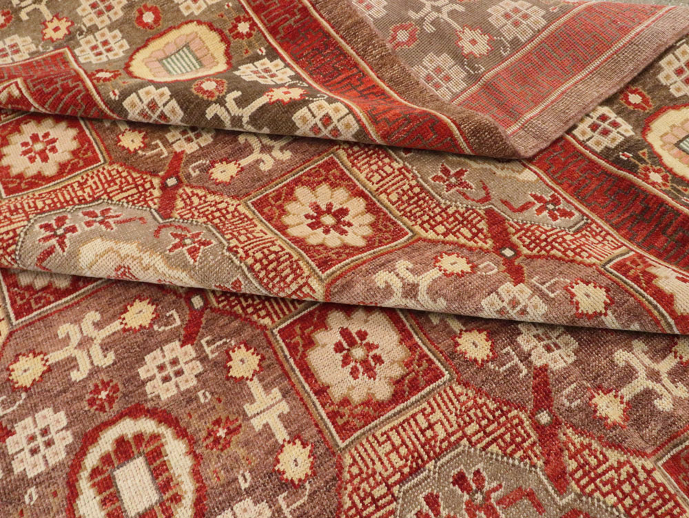 Contemporary Large Egyptian Carpet in the Khotan Style, No.25452 - Gsblank