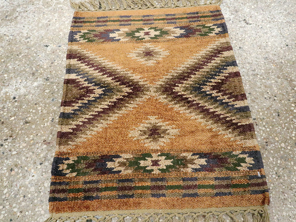 Vintage Indian Flatweave Kilim, No.25465 - Gsblank