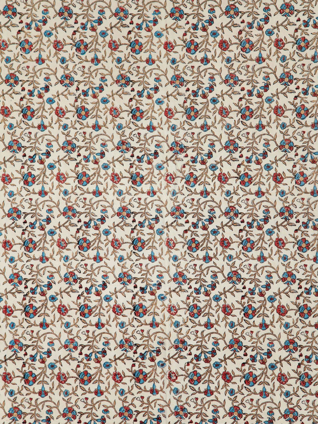 Vintage Persian Isfahan Ghalamkari Square Textile, No.25466 - Gsblank