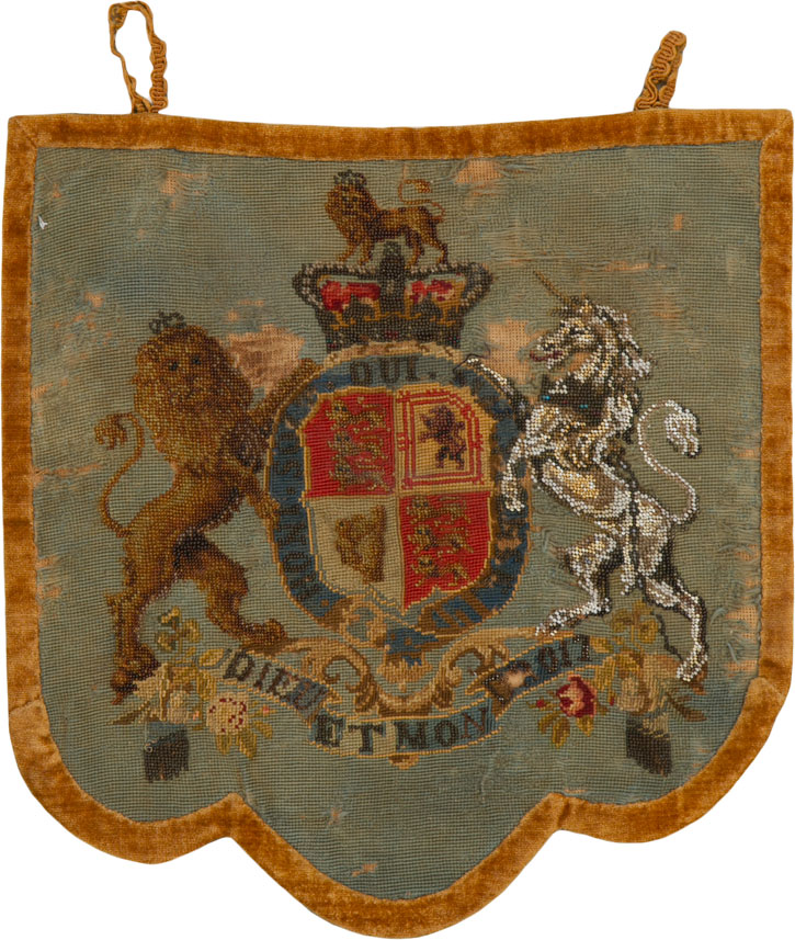Antique English Needlepoint Tapestry, No.25467 - Gsblank