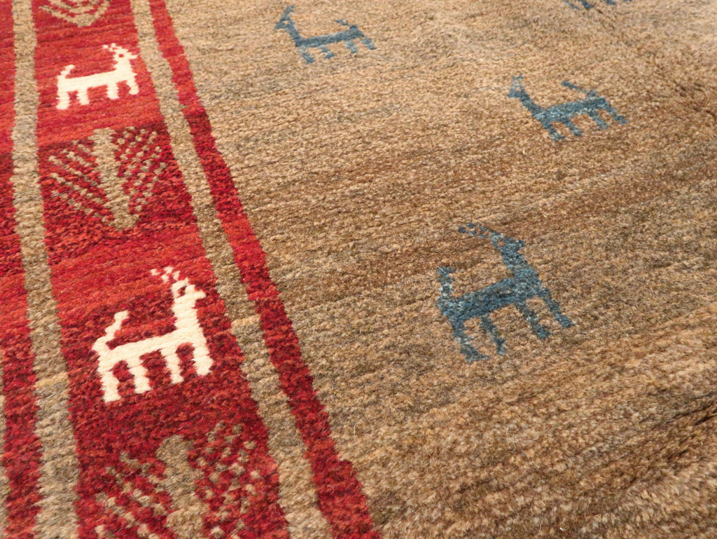 Vintage Persian Gabbeh Rug, No.25475 - Gsblank