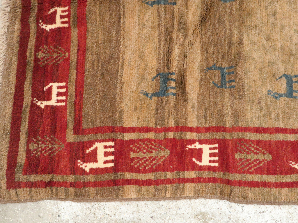 Vintage Persian Gabbeh Rug, No.25475 - Gsblank