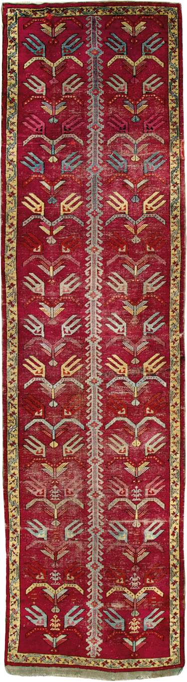Antique Turkish Ghiordes Runner, No.25486 - Gsblank