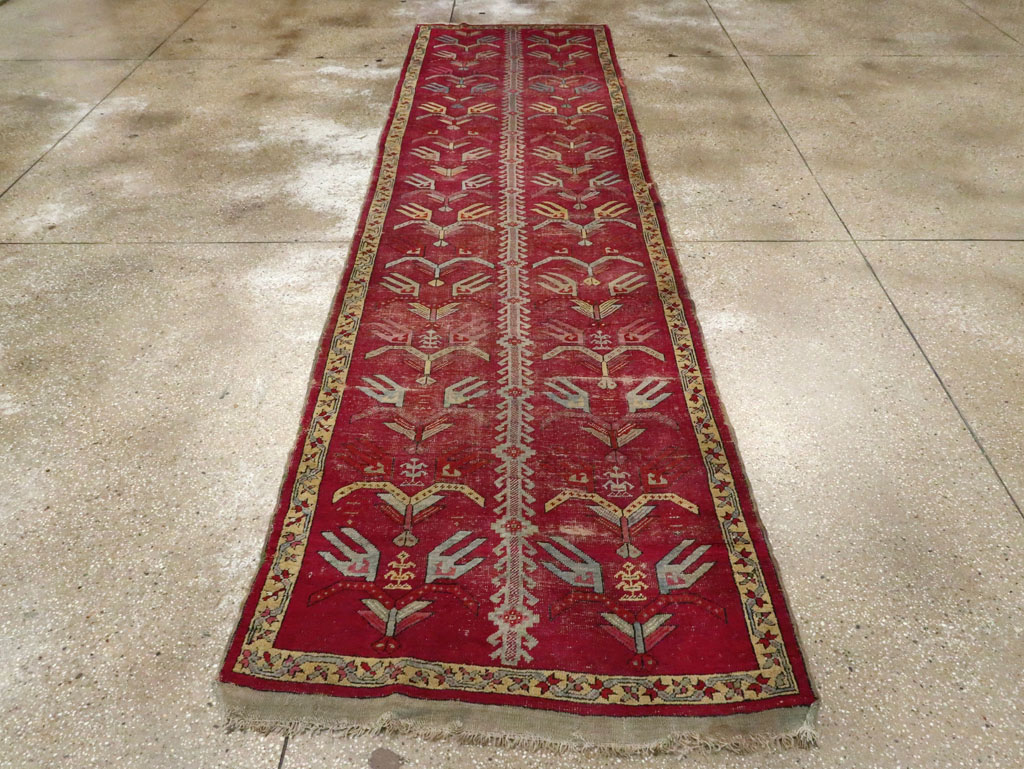 Antique Turkish Ghiordes Runner, No.25486 - Gsblank