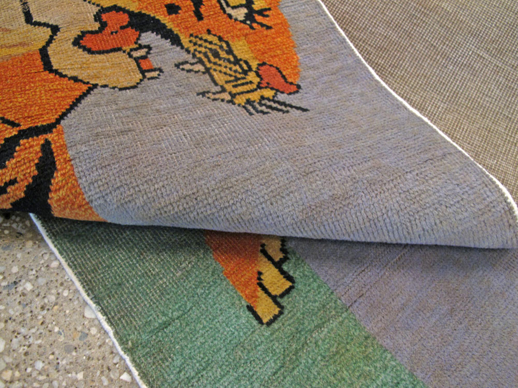 Vintage Turkish Sivas Pictorial Rug, No.25487 - Gsblank