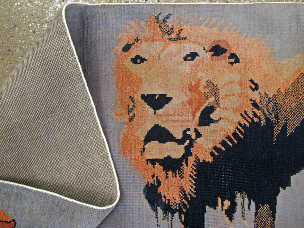 Vintage Turkish Sivas Pictorial Rug, No.25487 - Gsblank