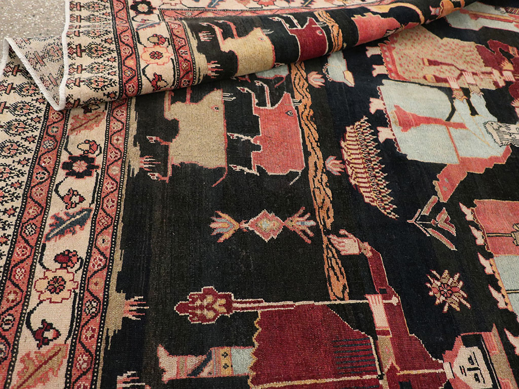 Antique Persian Malayer Pictorial Rug, No.25496 - Gsblank