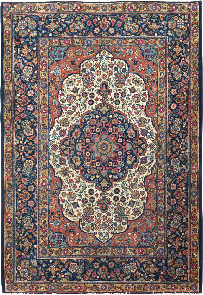 Antique Persian Kashan Rug, No.25501 - Gsblank