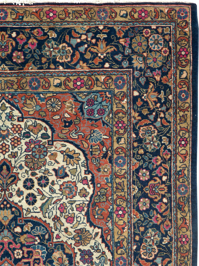 Antique Persian Kashan Rug, No.25501 - Gsblank