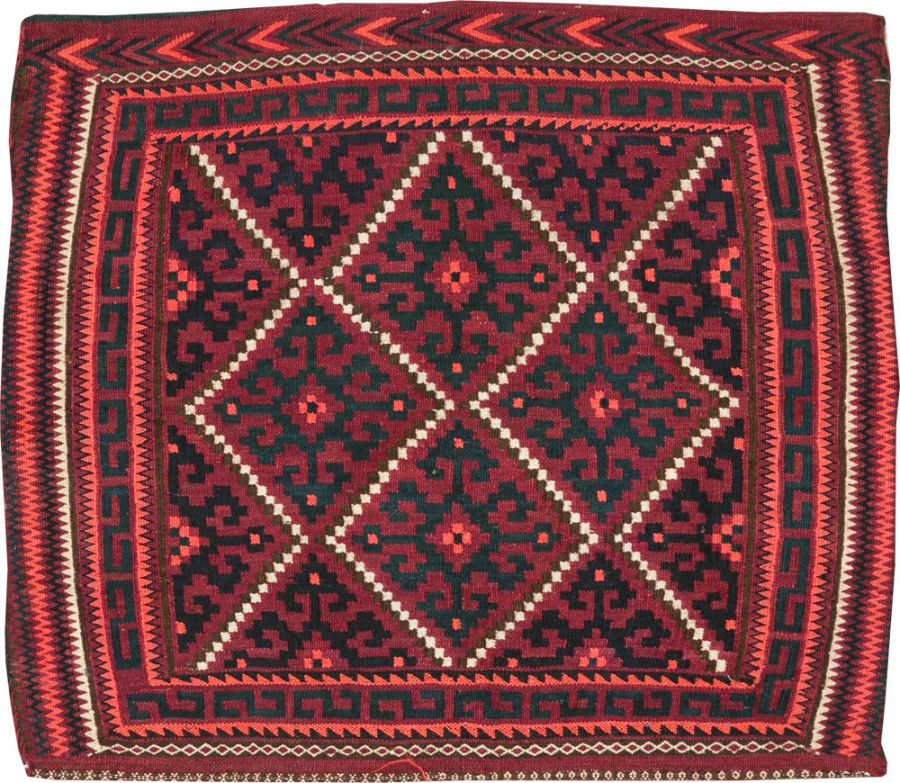 Vintage Central Asian Tribal Bag Face, No.25511 - Gsblank