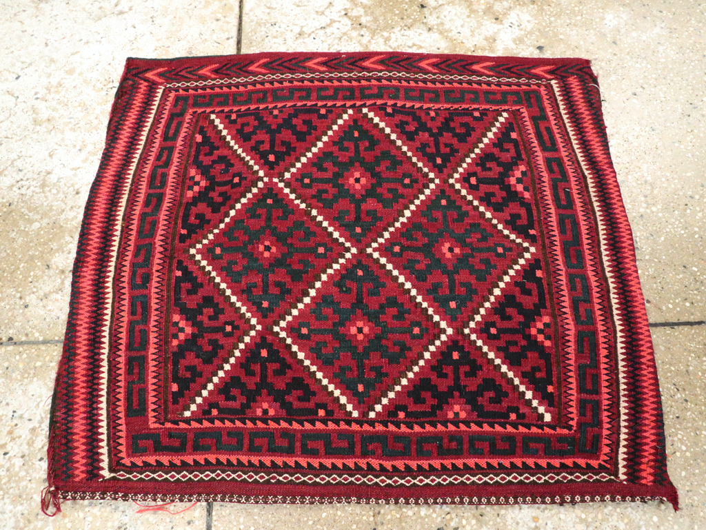 Vintage Central Asian Tribal Bag Face, No.25511 - Gsblank