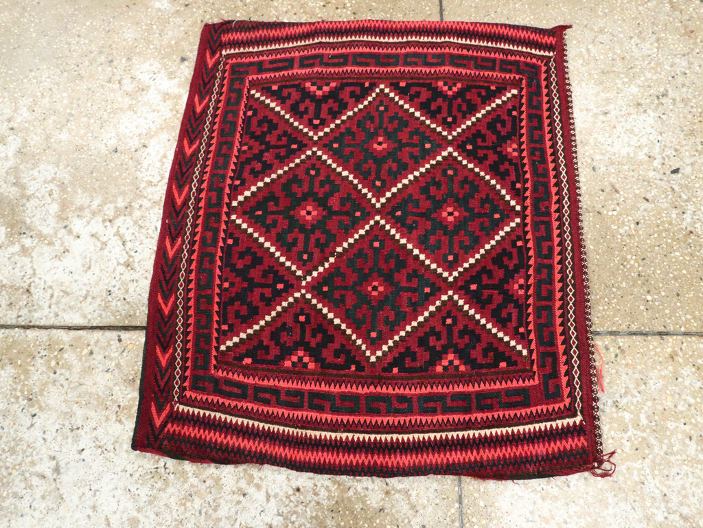 Vintage Central Asian Tribal Bag Face, No.25511 - Gsblank