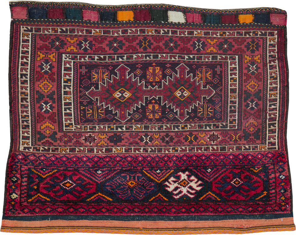 Vintage Persian Bakhtiari Bag Face, No.25517 - Gsblank