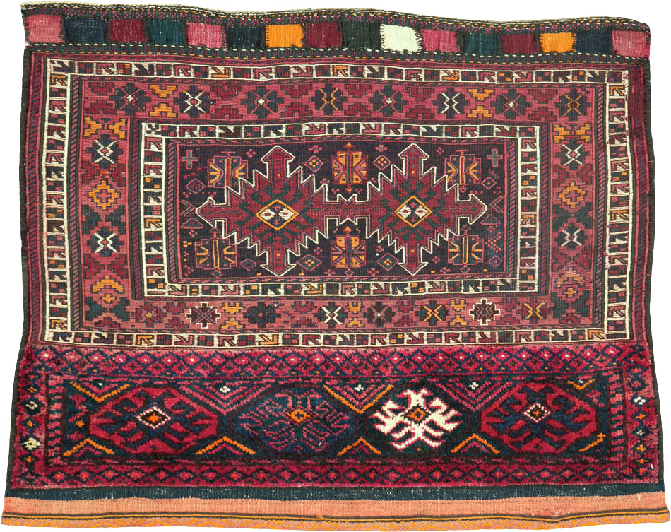 Vintage Persian Bakhtiari Bag Face, No.25517 - Gsblank